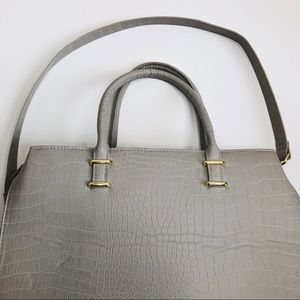 Gray Brief Case tote
